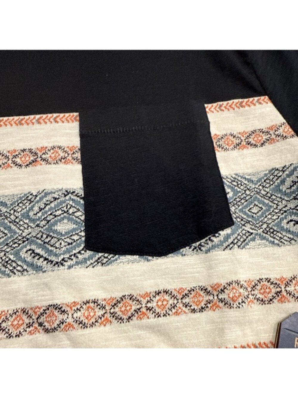 Roark Kilim Jacquard SS Knit Tee Black NWT Mens Size XS RK294 $49 - Picture 5 of 9